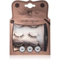 SOSU Cosmetics Hidden Agenda Undetectable Lashes αυτοκόλητες βλεφαρίδες σε τουφάκια χωρίς κόμπο με κόλλα 12 mm, 14 mm, 16 mm