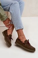 Boto Női Mokaszinok Lánccal Sötétzöld Calivra