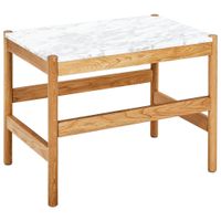 MID.YOU KONFERENČNÝ STOLÍK, prírodná farba, biela, drevo, kameň, 60/42/40 cm