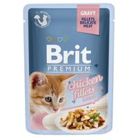 Kapsička Brit Premium Cat Delicate Fillets ve šťávě s kuřetem pro koťata 85g