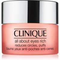 Clinique All About Eyes™ Rich хидратиращ крем за очи против отоци и тъмни кръгове 15 мл.