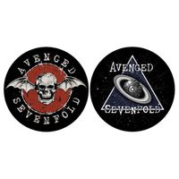 mata gramofonowa (zestaw 2 szt.) AVENGED SEVENFOLD - SKULL / SPACE - RAZAMATAZ