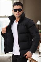 39833 Dewberry Mens Puffer Coat-BLACK