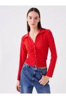 LC Waikiki Women's Polo Neck Straight Long Sleeve Blouse