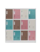 Ola úložná skříň: šedá a pastelová (1489)