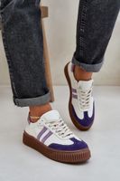 Zazoo N1068 Bőr Alacsony Sneaker Nőknek Platformon Fehér