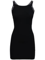 Fitted Stretch Mini Dress W/ Logo Straps