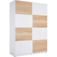 Hom`in ŠAT. SKRIŇA S POSUV. DVERAMI, biela, farba duba, 150/213/62 cm