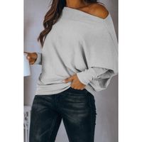 Oversize Shirt Mit U-Bootausschnitt Und Weiten Ärmeln Danica, Grau