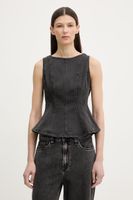 Levi's blúzka dámska rifľová PEPLUM SEAMED DENIM