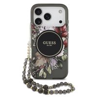 GUESS IML FLOWER STRAP Zaščitni ovitek Apple iPhone 17 Pro BLACK