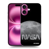 Silikónový čierny obal pre Apple iPhone 16 - Moon Cut