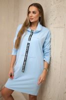 Tie dress light azure