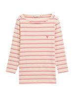 TOM TAILOR Majica  svijetlobež / rosé / bordo / bijela