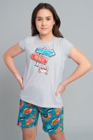 Dívčí pyžamo Italian Fashion Oceania - krátké Světle šedá 4 roky