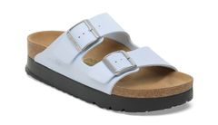 Birkenstock Arizona PAP Flex Platform Birko-Flor Narrow Fit Femei - Sandale Birkenstock - Albastru - 1030415-7 - Size: 7