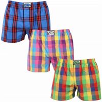 3PACK pánské trenky Styx klasická guma nadrozměr vícebarevné (3E010205) 4XL