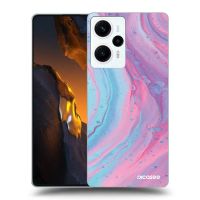 Silikónový prehľadný obal pre Xiaomi Poco F5 - Pink liquid