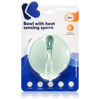 Kikkaboo Suction Bowl & Heat Sensing Spoon набір посуду 4 m+ Mint 3 кс