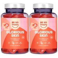 Hautpflege-Gummibärchen mit Kollagen und Coenzym Q10 (120 Gummibärchen) - Glorious Skin, Zitrusgeschmack, Laktose- und glutenfrei | BeSoHappy Sensilab