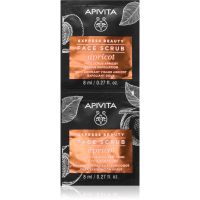 Apivita Express Beauty Apricot scrub ήπιας απολέπισης 2x8 ml
