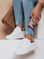 Sportowe sneakersy damskie DOMINI  złote Dstreet