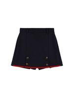 Virgin Wool Skort W/ Buttons