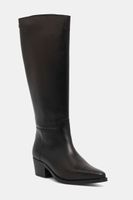 Kožené čižmy Tommy Hilfiger TH COWBOY LEATHER LONG BOOT