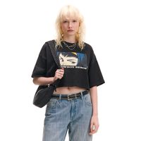 Cropp - Črna majica s potiskom Cowboy Bebop - črna