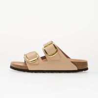 Sneakers Birkenstock Arizona Big Buckle Natural Leather Patent Women High-Shine New Beige EUR 36