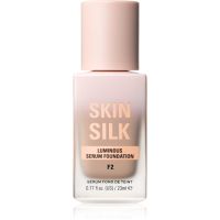 Makeup Revolution Skin Silk Serum Foundation Leichtes Make-up mit aufhellender Wirkung Farbton F2 23 ml