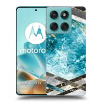 Silikónový čierny obal pre Motorola Edge 60 Fusion - Blue geometry