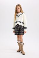 DEFACTO Girl's Checked College Skirt