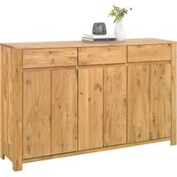 Linea Natura ŠIROKÁ KOMODA, divoký dub, jadrový dub, farba duba, 165,1/103,5/40 cm