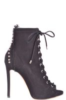 Kotníkové boty na podpatku Ninalilou