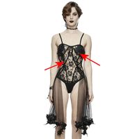 koszulka gotycki and punk damskie - Sanity Assassin Gothic Mesh - DEVIL FASHION - MY1210 XS-M