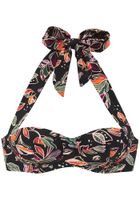 BUFFALO Bikini gornji dio  tamno zelena / narančasta / crna / bijela