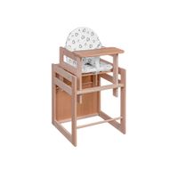 My Baby Lou DETSKÁ JEDÁL. STOLIČKA 2 V 1, buk, prírodná farba