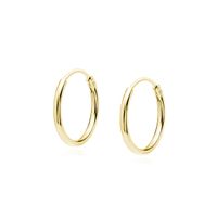 Olivie Strieborné 16mm KRÚŽKY GOLD 7311