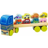 CUBIKA 13418 Kamion s auty dřevěná skládačka