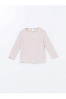 LC Waikiki Crew Neck Long Sleeve Basic Baby Girl T-Shirt