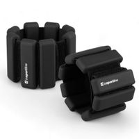 Fitness závaží na kotník a zápěstí inSPORTline Brace 2x1,5 kg černá