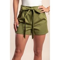 Baumwollshorts, Oliv