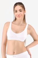 Bavlněná sportovní podprsenka Gina 97017P Bílá L