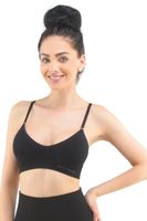 Sportovní podprsenka s vycpávkami Gina 07021P - ECO bambus Černá M/L