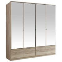 MID.YOU ŠATNÍ SKŘÍŇ SE ZRCADLEM, barvy dubu, 180/199/58 cm