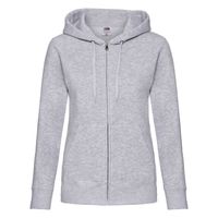 Gray hoodie zipped Fruit Of The Loom