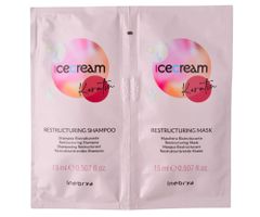 Šampón a maska s keratínom pre poškodené vlasy Inebrya Ice Cream Keratín - 2x15 ml