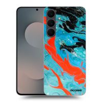 Silikónový čierny obal pre Samsung Galaxy S25 FE 5G - Blue Magma