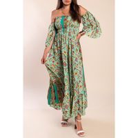 Maxikleid Mit Print, Mehrfarbig